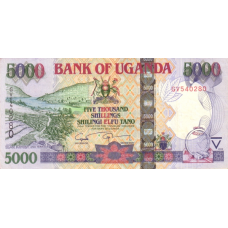 P44c Uganda - 5000 Shillings Year 2008